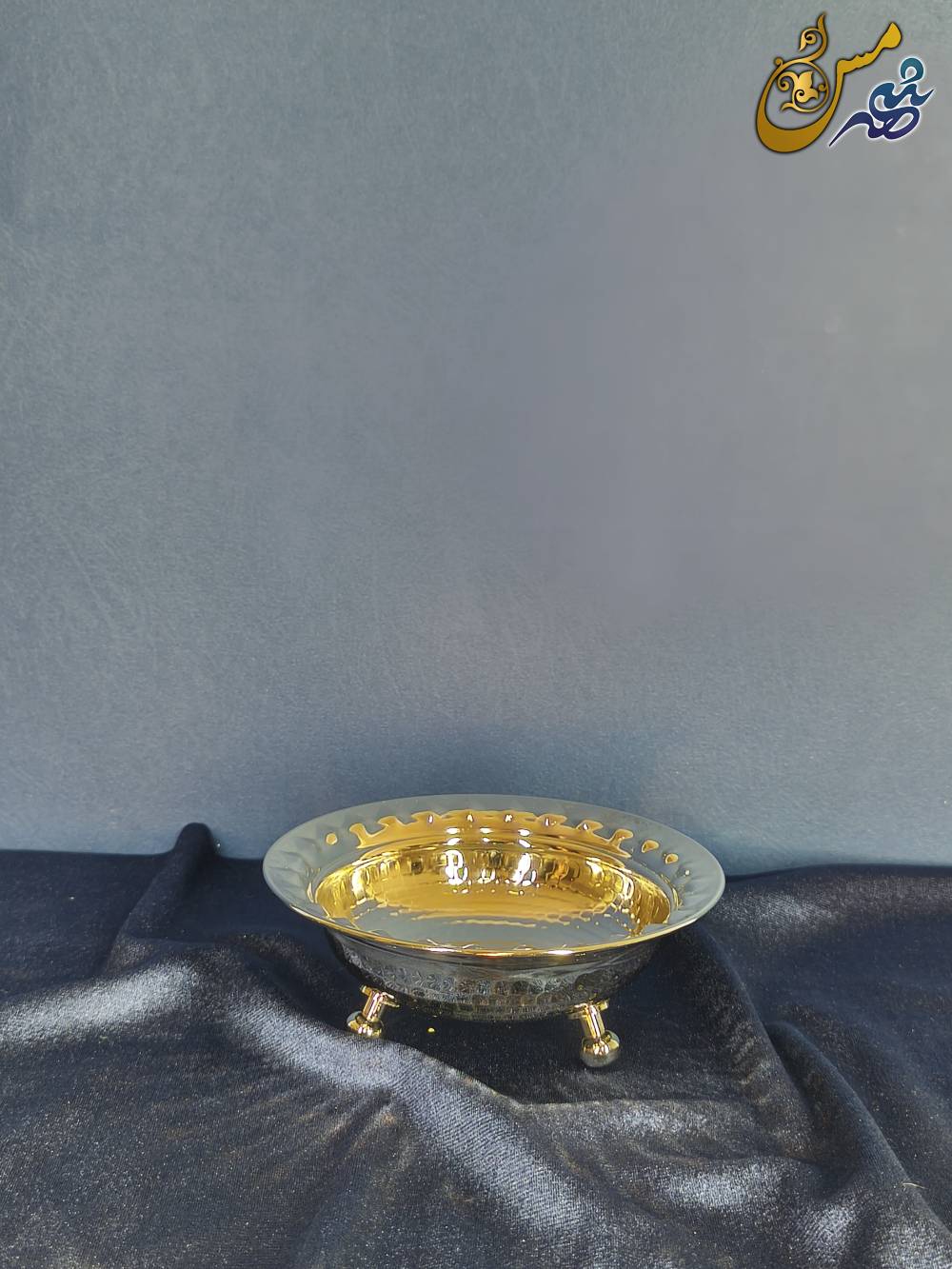 بستنی خوری مسی پایه دار کروم