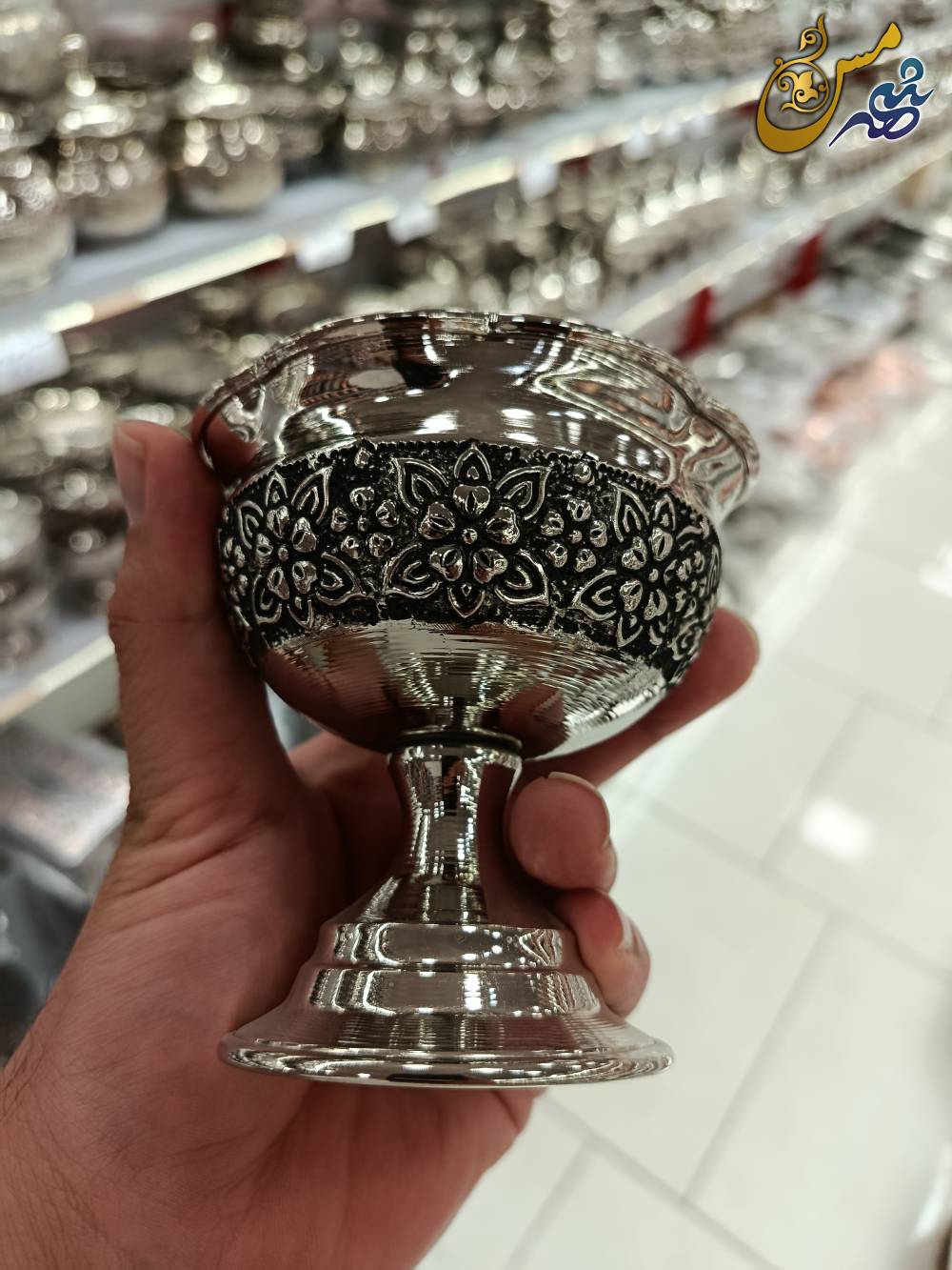 پیاله مسی گلبرگ کروم 