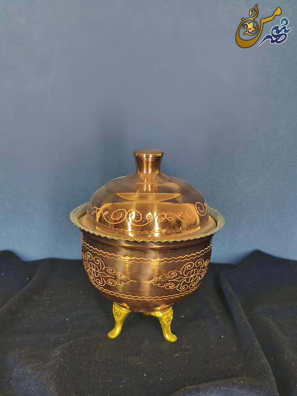 قندان مسی سه پایه برنجی