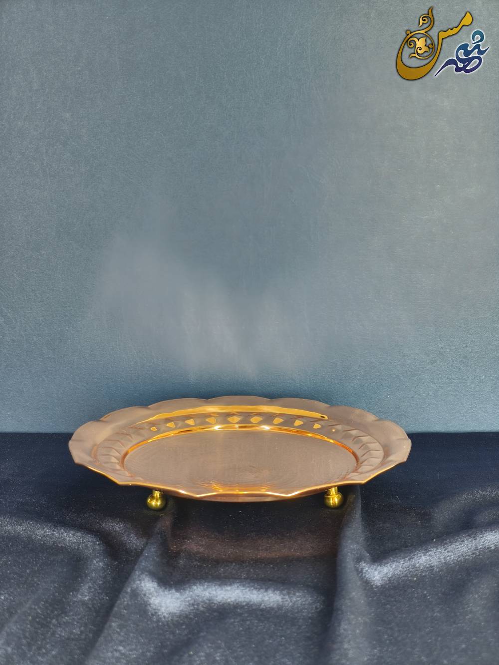 پیش دستی مسی پایه دار