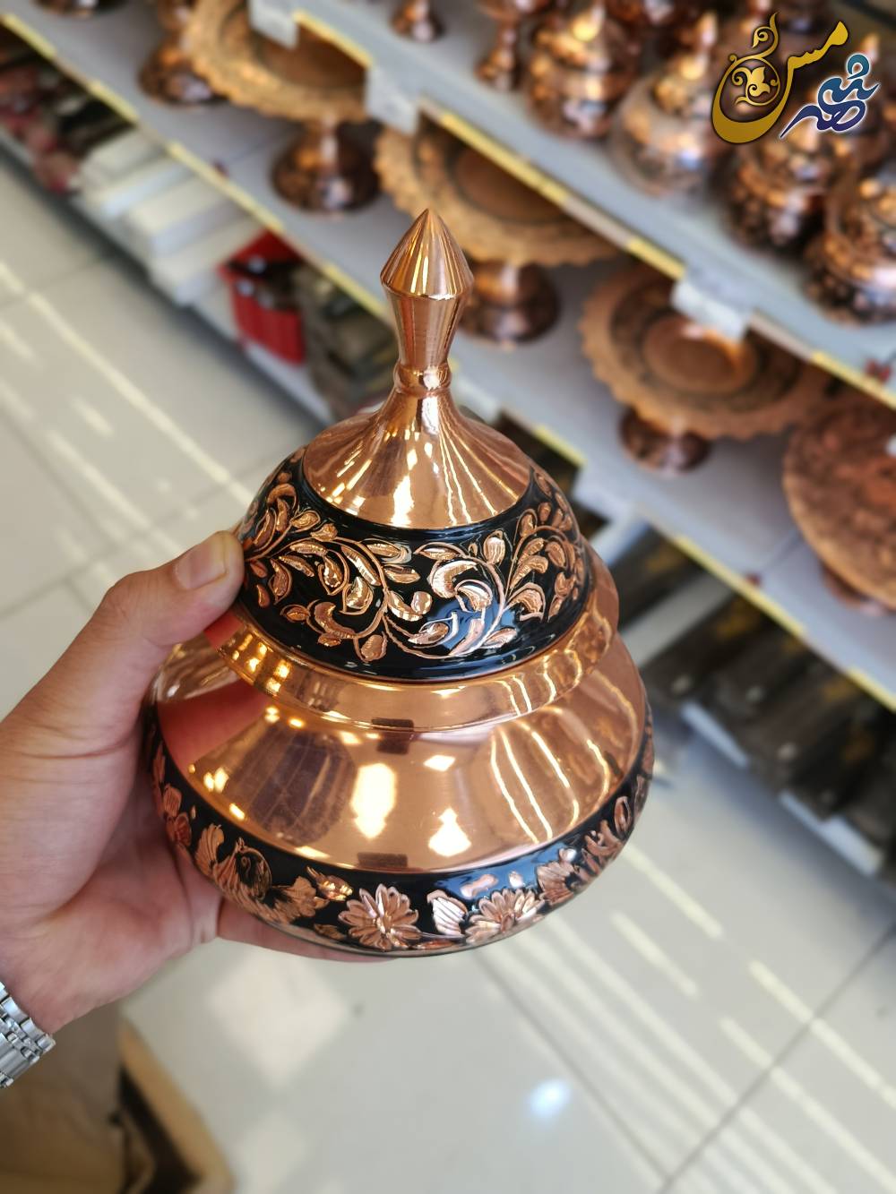 شکلات خوری مسی الماس تراش دخلی 