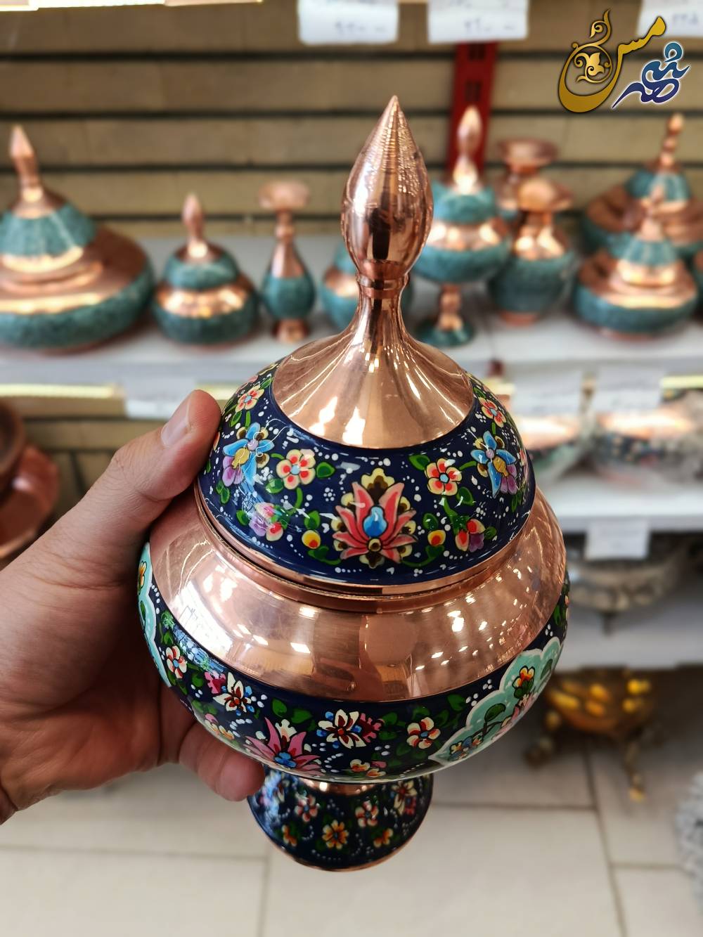 شکلات خوری مسی پایه دار پرداز