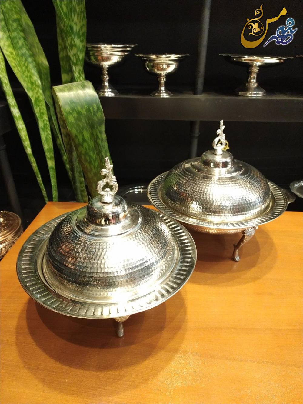 مرغ خوری مسی 3 پایه کروم