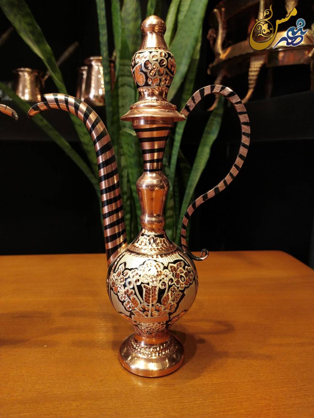 گلاب پاش مسی نقره کوب