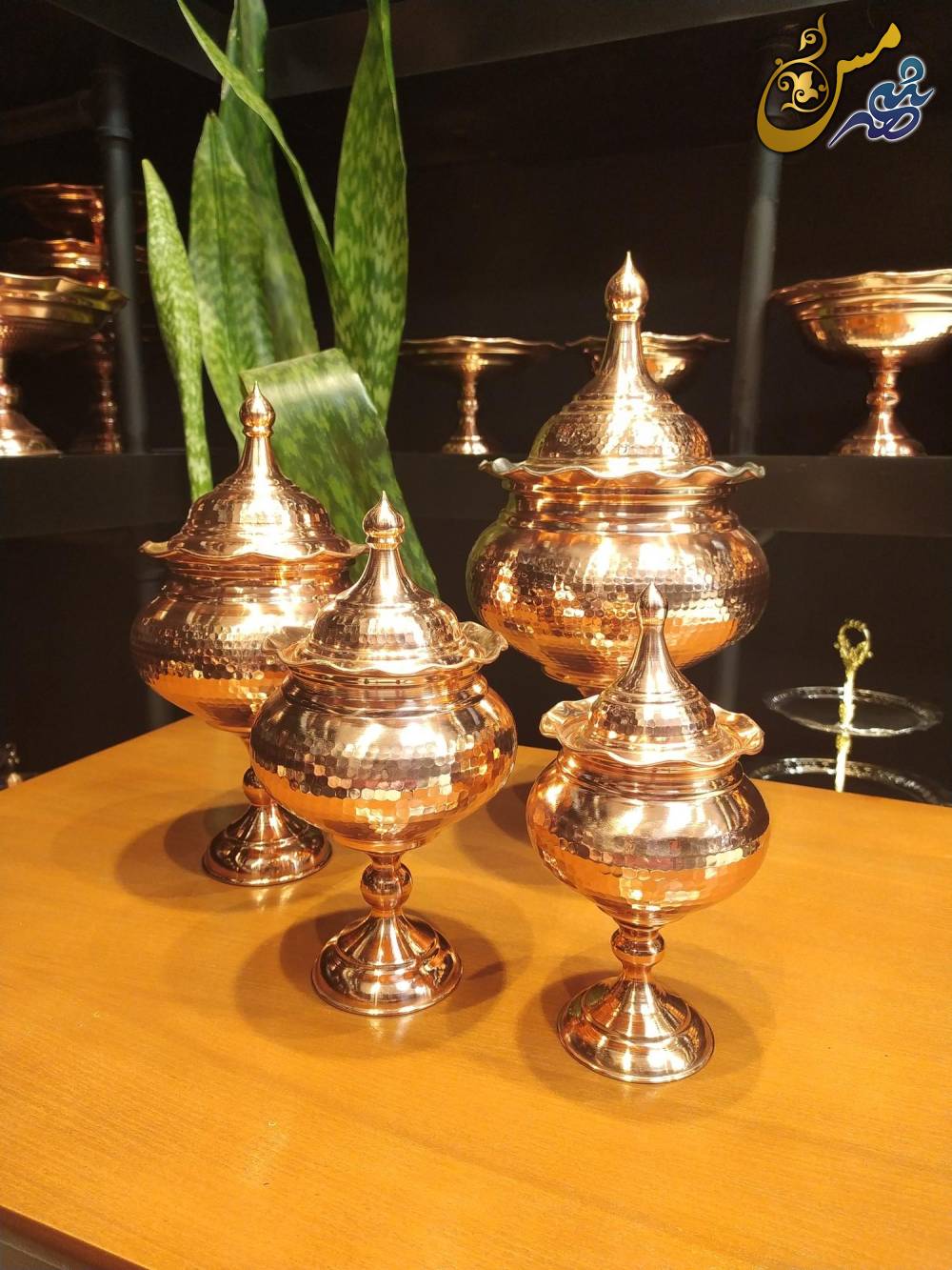 آجیل خوری مسی پایه دار