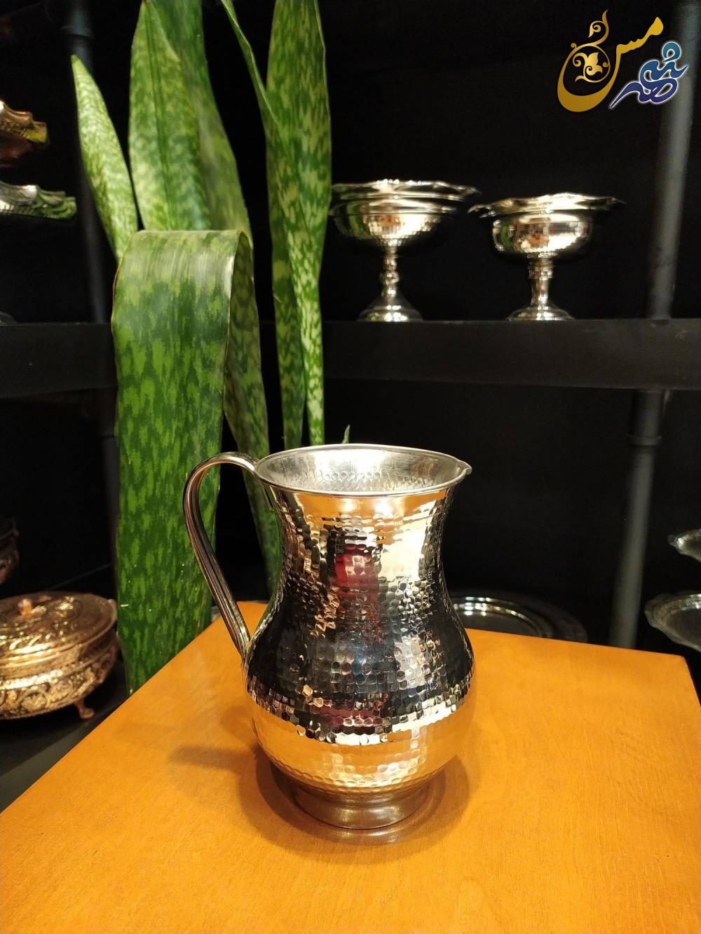 پارچ مسی اردکی چکشی کروم