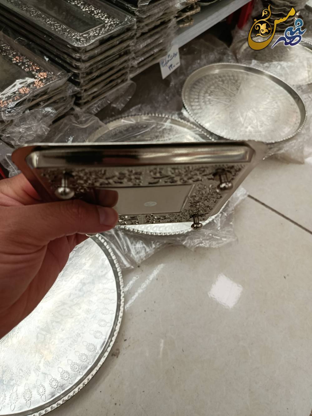 پیش دستی مسی گلبرگ کروم