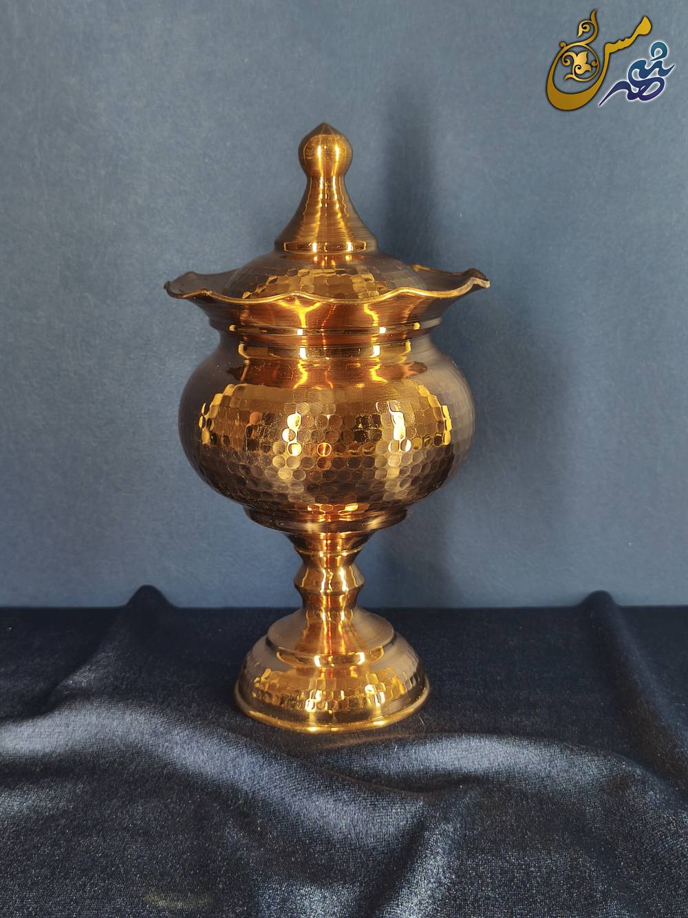 قندان مسی پایه دار