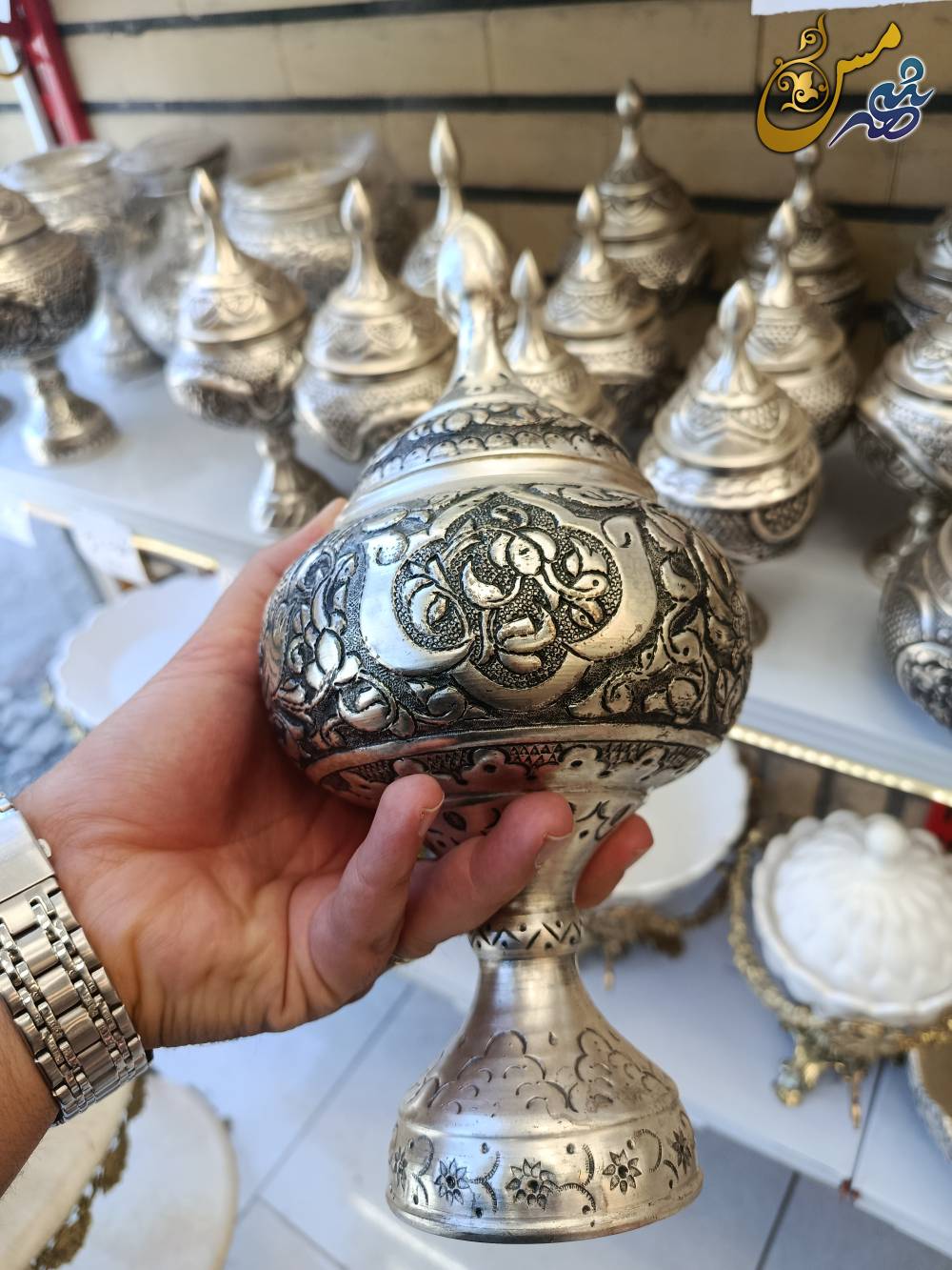 شکلات خوری قلم نقره 