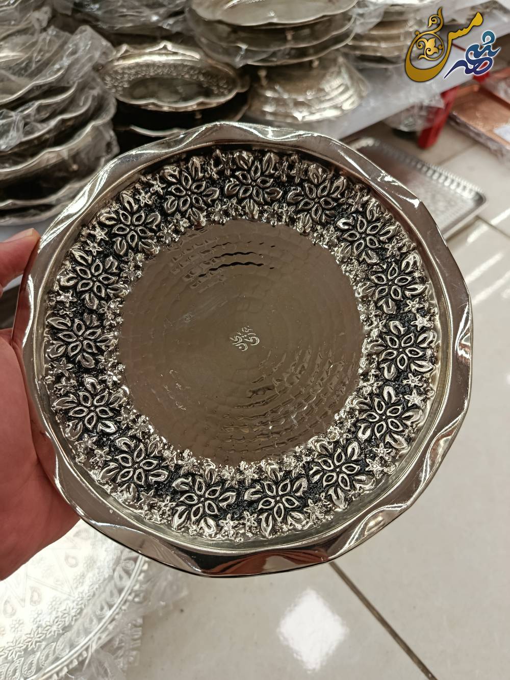 پیش دستی مسی گلبرگ کروم 