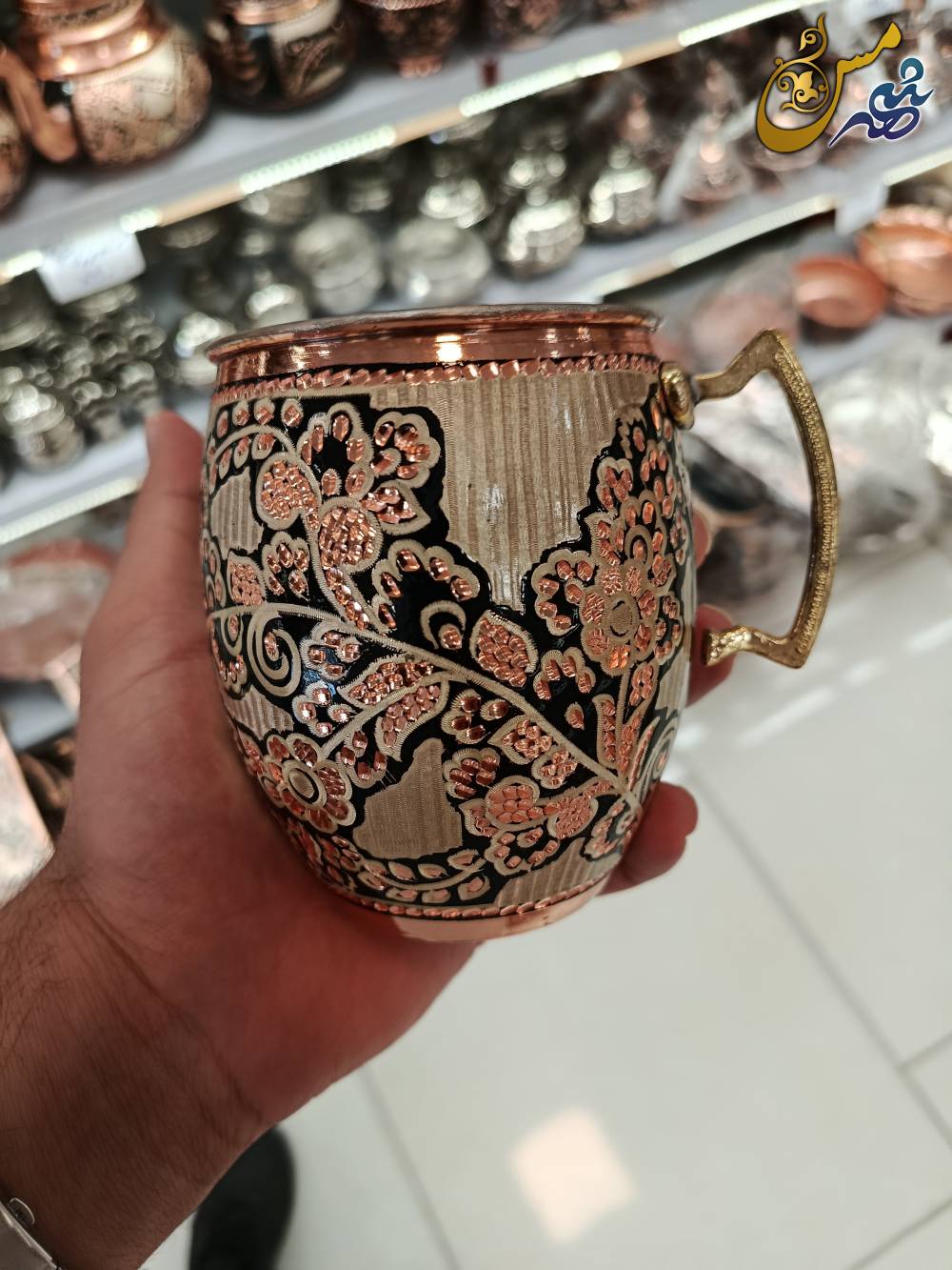 ماگ مسی نقره کوب 