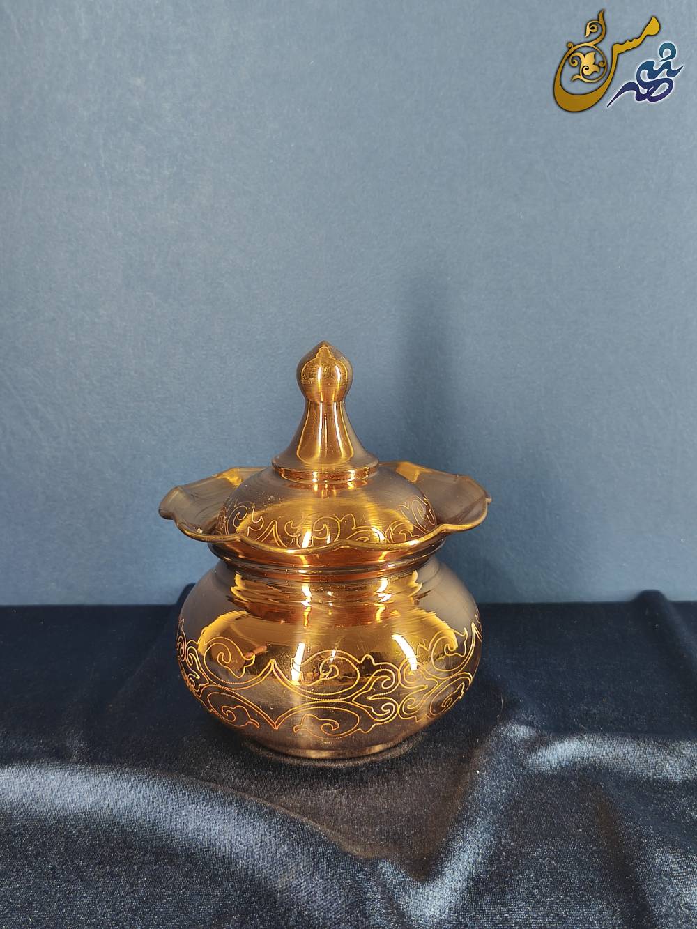 قندان مسی طرح دار